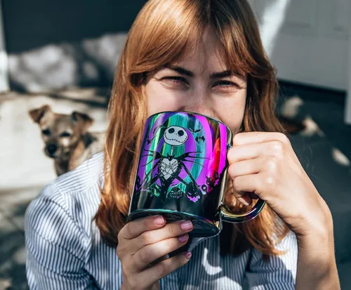 Miniatura 7 de Disney The Nightmare Before Christmas Hypno Jack Skellington - Taza de café grande de 20 onzas para expreso, té