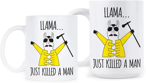 Miniatura 2 de We Got Good Llama Just Killed a Man Cup Taza de café con llama