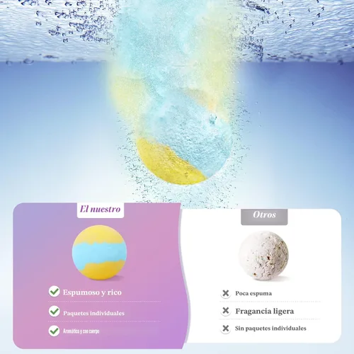 Miniatura 4 de CalmNFiz Set de 20 bombas de baño para mujeres, regalo natural con maravilloso efecto efervescente, con manteca de karité y aceites esenciales, baño