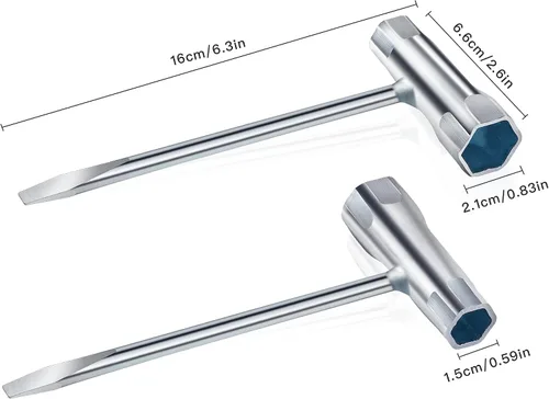 Miniatura 2 de Paquete de 4 llaves de sierra, llave de motosierra de 0.512 x 0.748 in, llave de bujía para motosierra Stihl Husqvarna, desmontaje mecánico