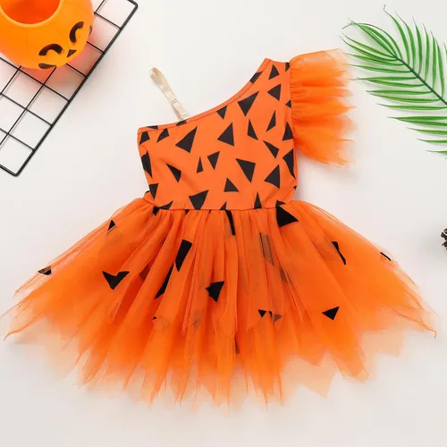 Miniatura 2 de IBAKOM Leotardo de ballet para niñas, disfraz de bailarina de Halloween, un hombro, vestido de baile de sirena y cavegirla, camisola, leotardo