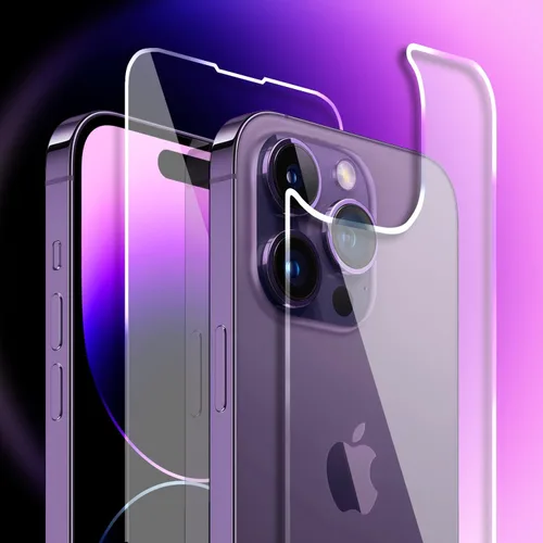 Miniatura 8 de Protector de pantalla trasera para iPhone 14 Pro Max (paquete de 2), iPhone 14 Pro Max, protector de vidrio trasero templado (6.7 pulgadas)