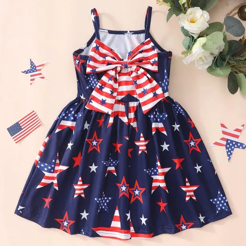 Miniatura 55 de Vestido de verano para niños pequeños, con diseño de dinosaurio, sin espalda, con lazo, vestido de playa de cumpleaños