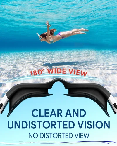 Miniatura 6 de Swim Goggles, Polarized Adult Swimming Goggles Bungee Strap No Hair Pulling Anti-fog Pool Goggles for Men Women