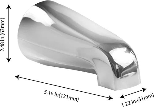 Miniatura 3 de SENTO Grifo deslizable plateado universal de metal pesado y duradero para bañera sin desviador, grifo de bañera de metal resistente sin desviador