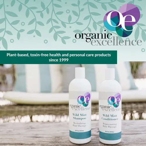 Miniatura 9 de Organic Excellence Champú orgánico natural, menta silvestre y romero, sin químicos, a base de plantas, sin toxinas, sin crueldad, hierbas y aceites