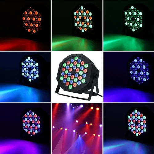 Miniatura 5 de Luces de DJ, 1 paquete de 36 luces LED par luces de escenario con control remoto activado por sonido y control DMX, luces de iluminación