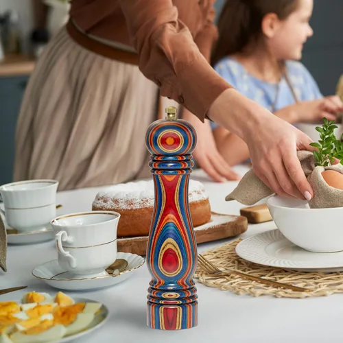 Miniatura 4 de Molinillo de pimienta Baltique Montego Bay – Molinillo de pimienta de madera de 8 pulgadas colorido con mecanismo de molienda de acero inoxidable