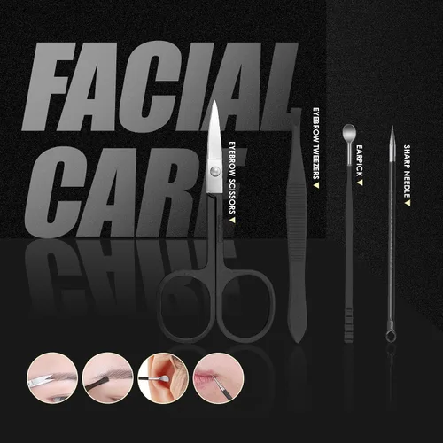 Miniatura 4 de WOAMA Juego de manicura - Kit de pedicura 10 en 1 con bolsa negra, kit de manicura para mujeres y hombres