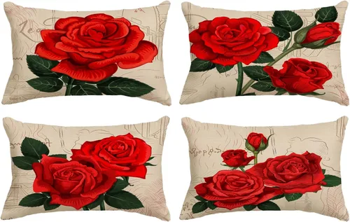 Miniatura 16 de Juego de 4 fundas de almohada decorativas de girasol de 12 x 12 pulgadas, fundas de almohada cuadradas de lino, fundas de almohada cuadradas de lino