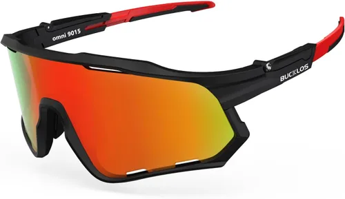 BUCKLOS Gafas de sol polarizadas para ciclismo y correr para hombres y mujeres, protección UV400, gafas de sol TR90 para bicicleta, béisbol,
