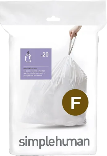 Miniatura 16 de simplehuman Forro para bote de basura de ajuste personalizado, 45 litros/12 galones, 20 unidades (paquete de 2)