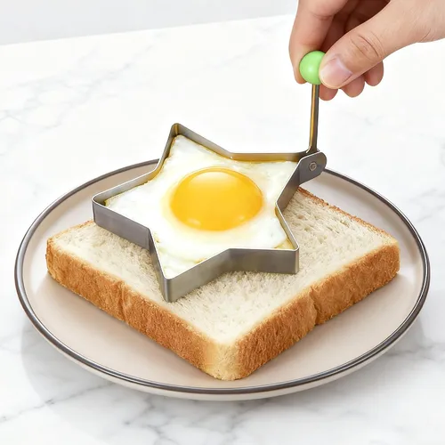 Miniatura 4 de Moldes de huevo moldeador de huevos para hacer panqueques con asa, 6