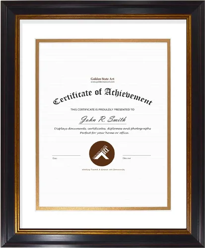 Miniatura 2 de Golden State Art, Juego de 5 portarretratos de 11 x 14 pulgadas para diploma/certificado de 8.5 x 11 pulgadas, marco para colgar en la pared