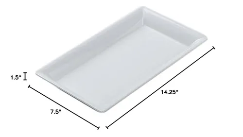 Miniatura 3 de American Metalcraft MEL19 Bandeja rectangular de melamina de la colección Endurance, 14-1/4-pulgadas, color blanco