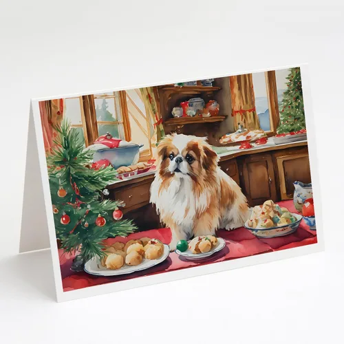 Miniatura 89 de Caroline's Treasures DAC3884GCA7P Paquete de 8 tarjetas en blanco de Navidad con galletas de husky siberiano Tarjetas de felicitación con sobres
