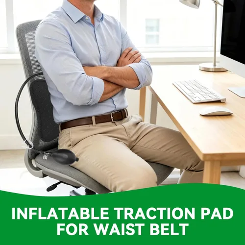Miniatura 2 de Agatige 1 almohada inflable de apoyo lumbar, transpirable, firme, lavable, portátil, soporte lumbar con sistema de aire ajustable para hombres
