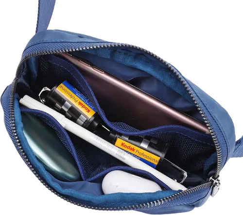 Miniatura 6 de ZPN Mini riñonera cruzada para mujer y hombre, Azul