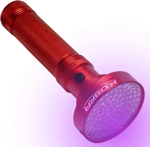 Miniatura 7 de Linterna de luz negra UV Kobra - 100 LED Luz UV portátil y luz negra para detección de orina de mascotas - Inspección de chinches, fugas y dinero