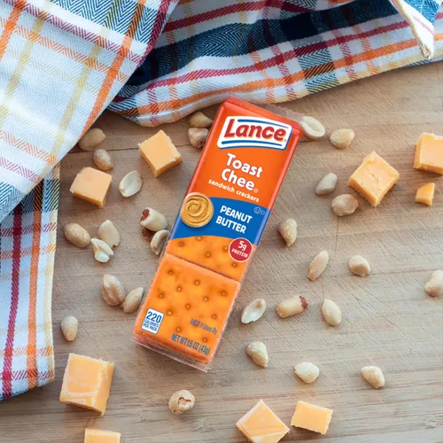 Miniatura 8 de Lance Sandwich Crackers, ToastChee Mantequilla de Maní, 20 Paquetes Envueltos Individualmente, 6 Sándwiches Cada Uno
