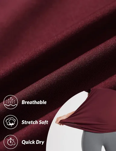 Miniatura 5 de BALEAF Women's Short Sleeve Running Shirts Athletic Lightweight Quick Dry Workout Training Yoga Crewneck Tops