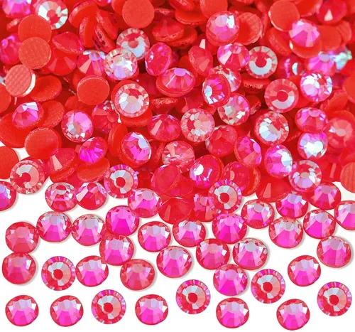 Miniatura 18 de Diamantes de imitación Hotfix, 1440 diamantes de imitación de fijación en caliente para manualidades, ropa, decoración, neón azul, SS10 Azul neón