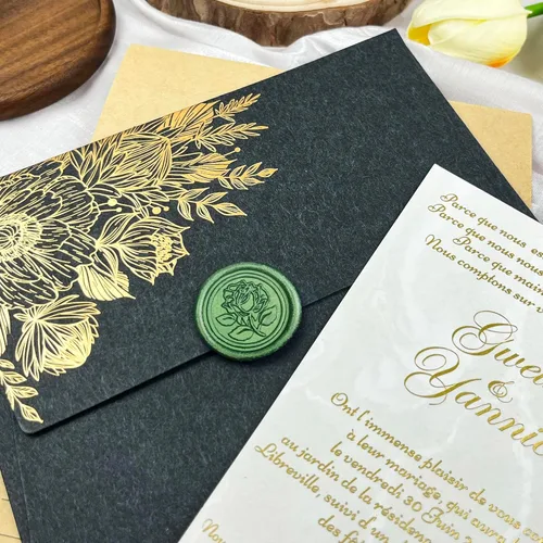 Miniatura 4 de 25 Calcomanías para Sellos de Cera Hechas a Mano, Sellos para Sobres, Calcomanías de Cera Autoadhesivas para Invitaciones de Bodas y Fiestas, Verde