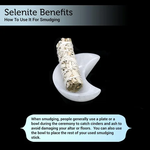 Miniatura 6 de SOUL STICKS Cuencos de cristal de selenita para manchas, curación y recarga de cristales, cuenco de selenita pura y estación de carga de cristal