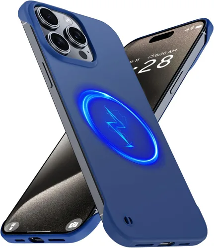 Miniatura 17 de GRECAZO Funda magnética delgada para iPhone 15 Plus de 6.7 pulgadas (2023), ultrafina, ligera, duradera, sin marco, mate, rígida, MagSafe con anillo