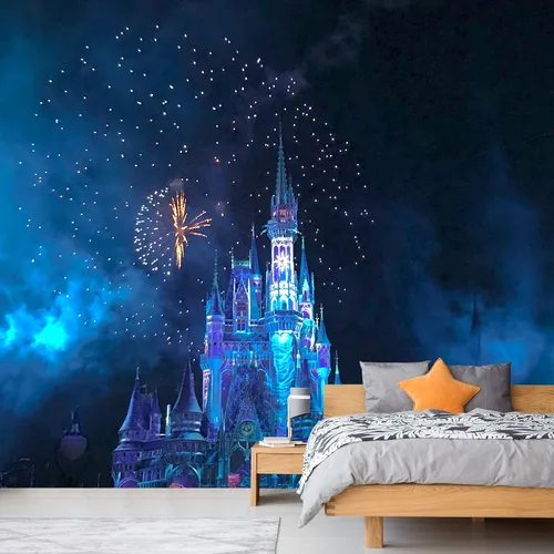 Miniatura 44 de IDEA4WALL Adhesivo mural removible para pared, cielo azul, castillo mágico místico, fantasía y ciencia ficción, arquitectura, fotografía, arte