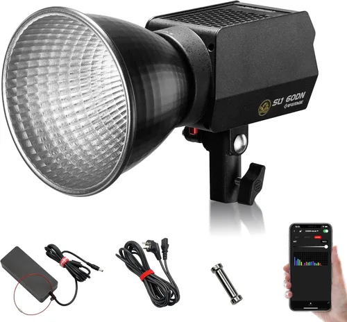 IFOOTAGE Luz de video LED de 70W, CRI 98/TLCI 99/12200 LM, luz de video continua COB con luz diurna 5600K, control de aplicación Blueteeth