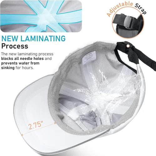 Miniatura 44 de Gorra de béisbol impermeable para hombre, sombrero de lluvia plegable para correr al aire libre, sombrero de pesca solar