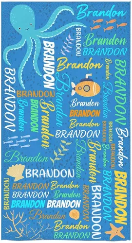 Miniatura 29 de Toallas de playa personalizadas para niños y adultos, regalos personalizados con nombre, toalla de playa de microfibra de gran tamaño de secado