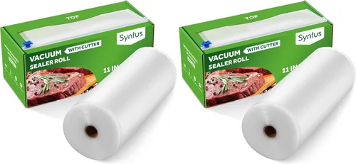 Miniatura 10 de Syntus - Rollo de sellado al vacío de 8" x 150' para alimentos con dispensador de corte, rollos de bolsas selladoras al vacío de grado comercial