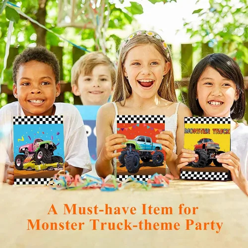 Miniatura 5 de 24 bolsas de golosinas Monster Truck: recuerdos de fiesta de monstruos y decoraciones para fiestas de cumpleaños de niños