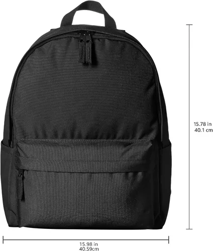Miniatura 6 de Amazon Basics Mochila para escuela, estudio, viajes, diseño clásico duradero, bolsa de libros, color negro