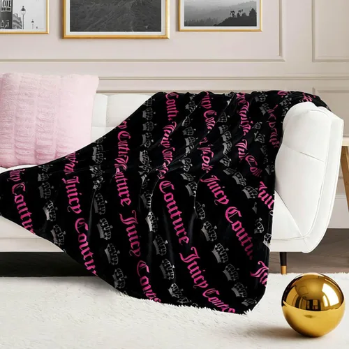 Miniatura 16 de Juicy Couture Berry Happy - Manta de felpa de 50 x 70 pulgadas, color rosa, mantas decorativas para sofás, mantas para sillas y camas