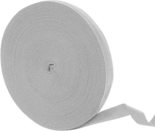 Miniatura 75 de uxcell Cinta de sarga de algodón de 50 yardas, cinta de espiga de 3/8 pulgadas para coser ropa, manualidades (azul)