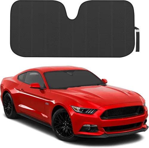 Miniatura 8 de Motor Trend Parasol para parabrisas para automóvil, camión y SUV, negro - Parasol plegable para ventana delantera, protección contra el calor
