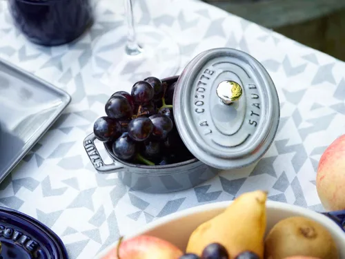 Miniatura 6 de Staub Mini Cocotte Redondo de Hierro Fundido de 0.25 cuartos de galón - Gris grafito, fabricado en Francia Gris (Graphite Grey)