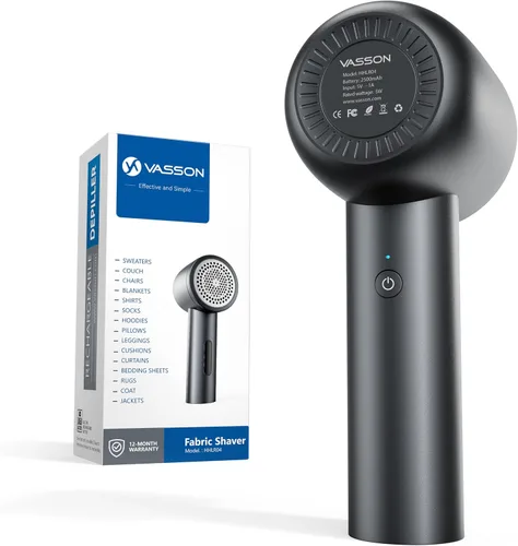 Miniatura 8 de VASSON Afeitadora de Tela, Removedor de Pelusas Eléctrico Recargable, Afeitadora de Pelusas, Afeitadoras de Suéter para Quitar Pelusas, Desfuzzador