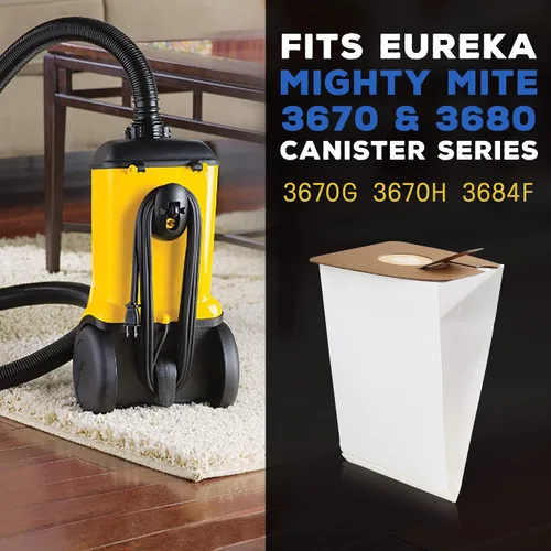 Miniatura 4 de LotFancy Bolsas de vacío, 9 bolsas de repuesto para Eureka y Sanitaire Cleaner MM Style, Mighty Mite 3670 3680 4100 4300 5180 Series Canisters