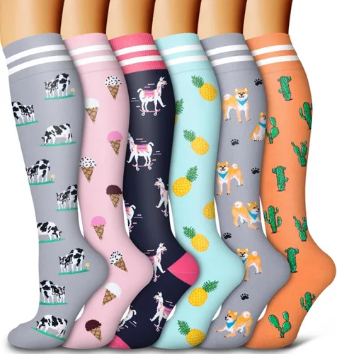 Miniatura 169 de 6 Pack Copper Compression Socks for Women and Men Circulation-Best Support for Medical, Running,Nursing,Athletic