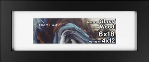 Miniatura 176 de Frame Amo Marco de póster de madera maciza de 13 x 19 pulgadas, color natural, tapete blanco para imagen de 11 x 17 pulgadas, parte frontal