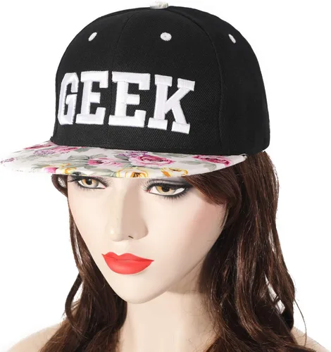 Miniatura 2 de ZLYC - Gorra de béisbol para mujer con impresión Tropical Floral neón con palabra Bordada - Snapback