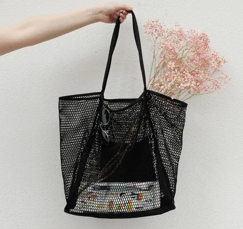 Miniatura 6 de Bolso de hombro para mujer Hoxis de malla, para la playa