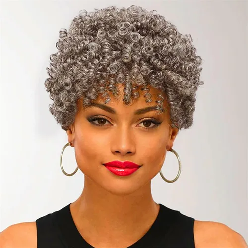 Miniatura 24 de MIMAN - 3 paquetes de trenzas de cabello rizado corto a crochet de 10 pulgadas, extensiones de trenzado sintético de 6 mm para peinado de mohawk