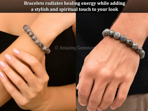 Miniatura 311 de Amazing Gemstone Pulsera de cristal para mujeres y hombres, pulsera de cristal curativo de protección, pulsera elástica con cuentas de piedras