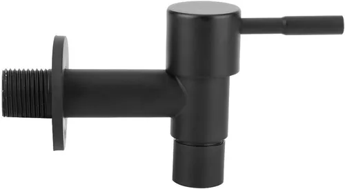 Miniatura 6 de Fdit Grifo frío de acero inoxidable de 2 pulgadas, color negro, para piscina, grifo de agua, grifo de lavadora, grifo montado en la pared