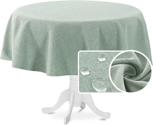 Miniatura 25 de H.VERSAILTEX Mantel de Lino Texturizado 60 x 84 pulgadas Impermeable Mantel Decorativo Antiderrames con Aspecto de Lino para Mesa de Fiesta Tela